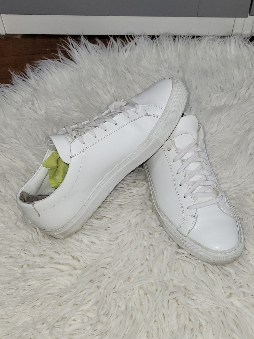 Common Projects Achilles White Leather Low-Top Sneakers - Picture 2 of 8